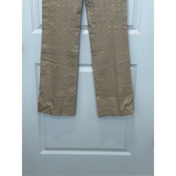 Elie Tahari Tan Medallion Pants Size 4 Long Inseam Tall - Picture 4 of 8